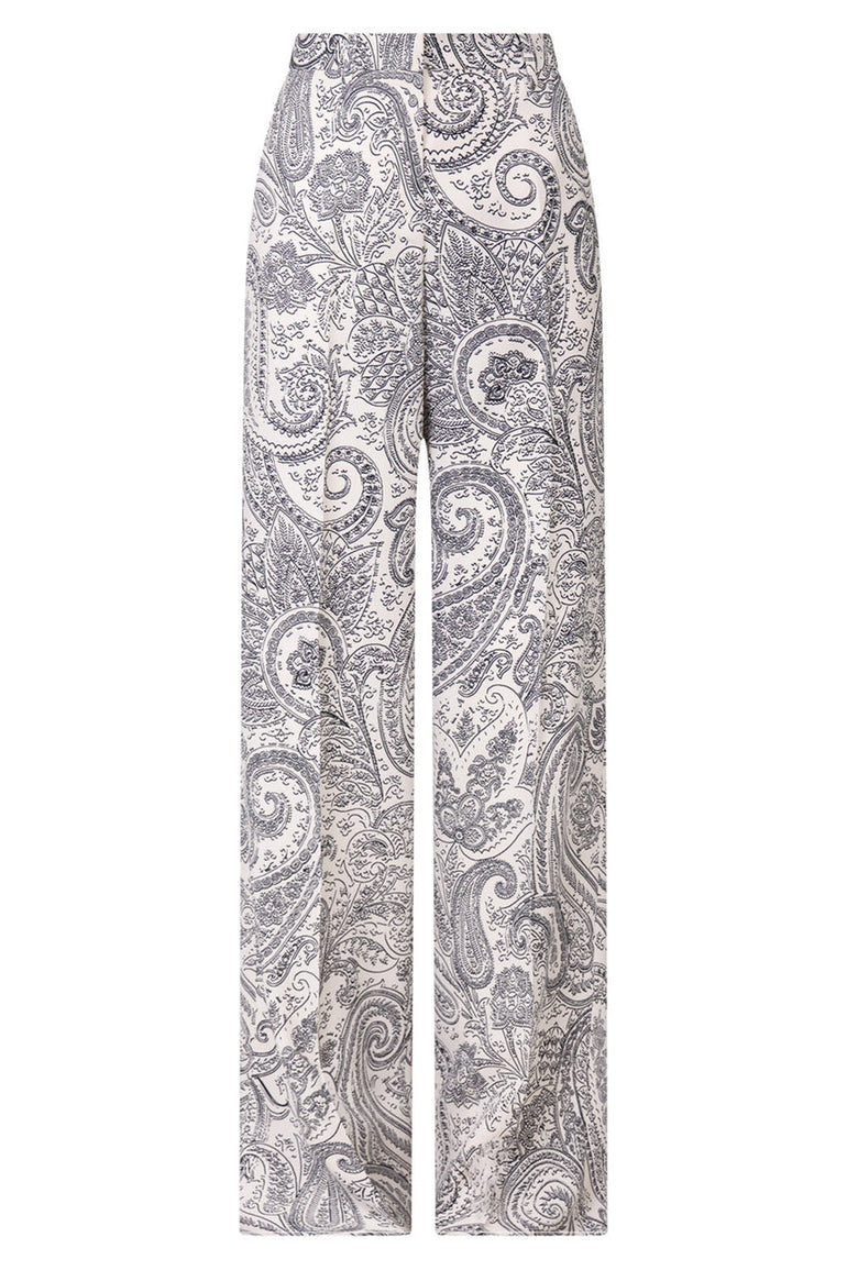 ETRO PANTS PAISLEY WIDE LEG PANT | BIANCO
