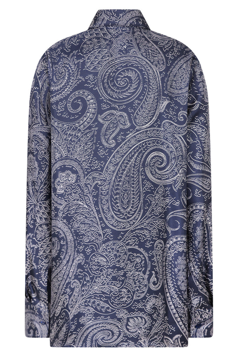 ETRO RTW PAISLEY BUTTON UP SHIRT | BLUE