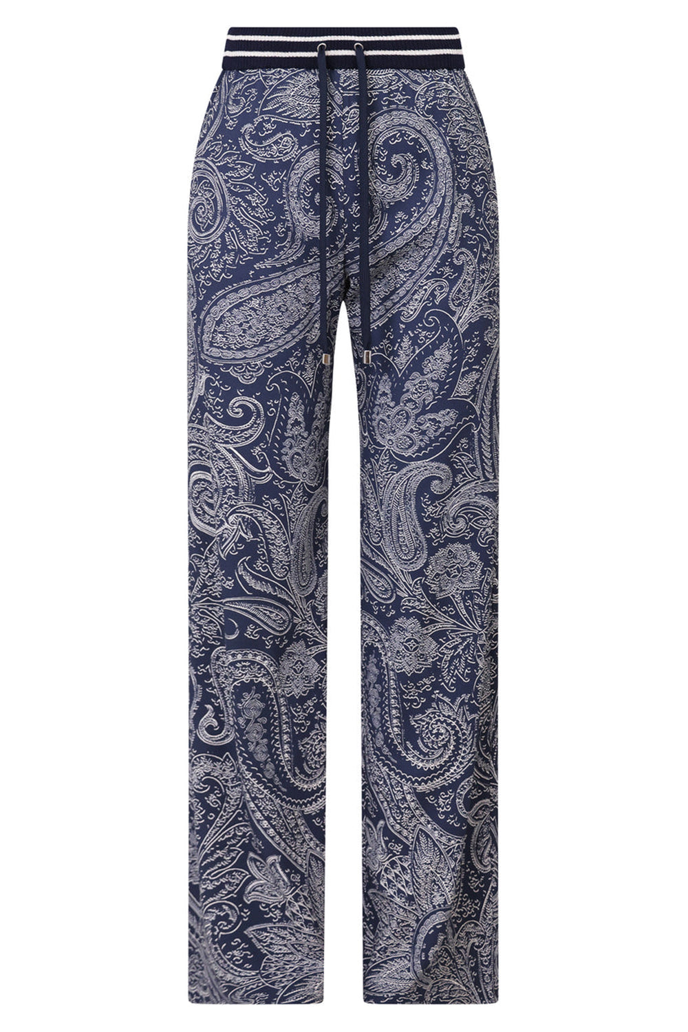 ETRO RTW PAISLEY WIDE LEG STRETCH PANT | BLUE