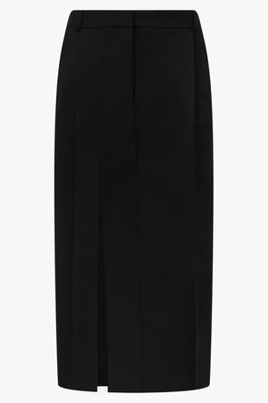 GIVENCHY RTW Slashed Midi Skirt | Black