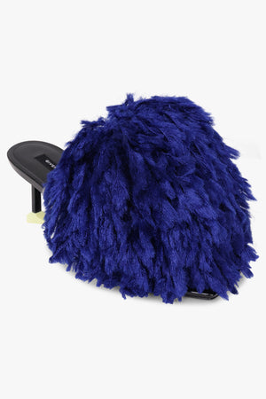 Pompom 65mm Mule | Saphir Blue