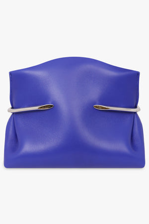 Pinch Soft Leather Clutch | Cobalt Blue/Silver