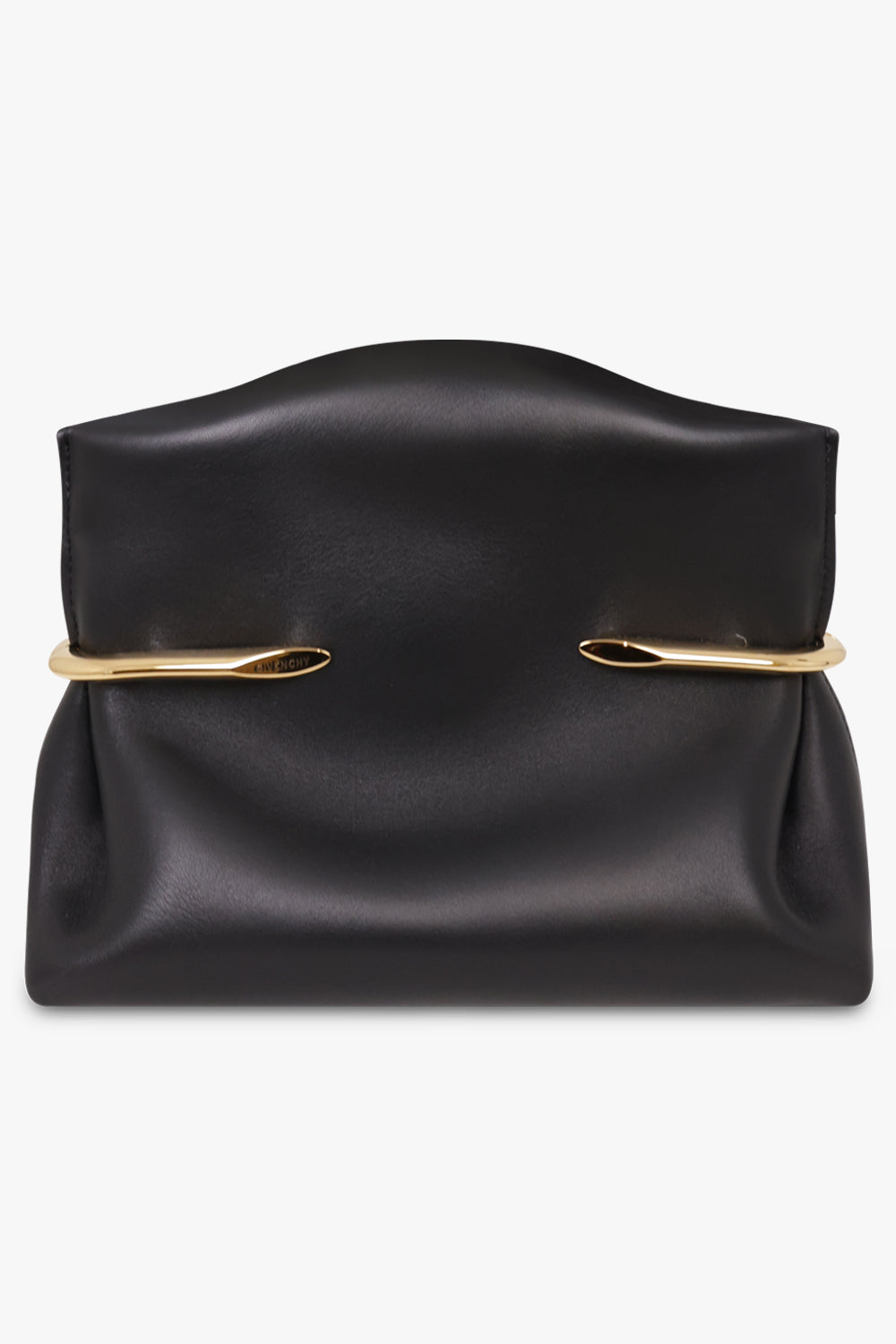 GIVENCHY BAGS BLACK / Black/Gold Pinch Soft Leather Clutch | Black/Gold