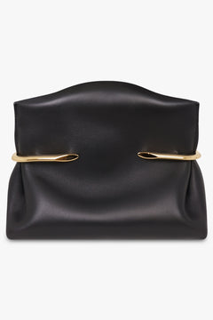 GIVENCHY BAGS BLACK / Black/Gold Pinch Soft Leather Clutch | Black/Gold