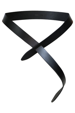 ISABEL MARANT ACCESSORIES LECCE LEATHER TIE UP BELT | BLACK