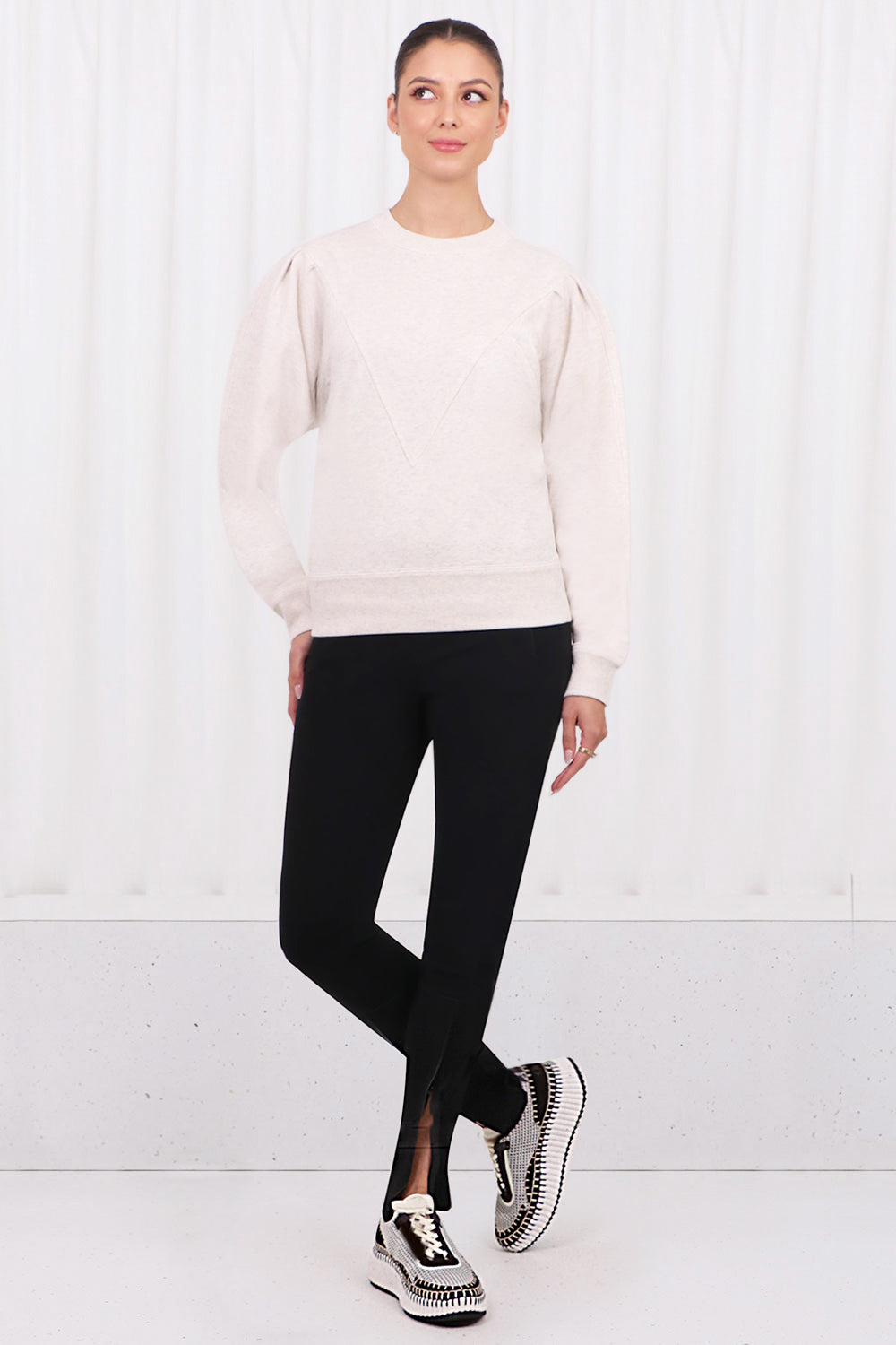 ISABEL MARANT RTW ETOILE MIDELIA SWEATSHIRT | ECRU