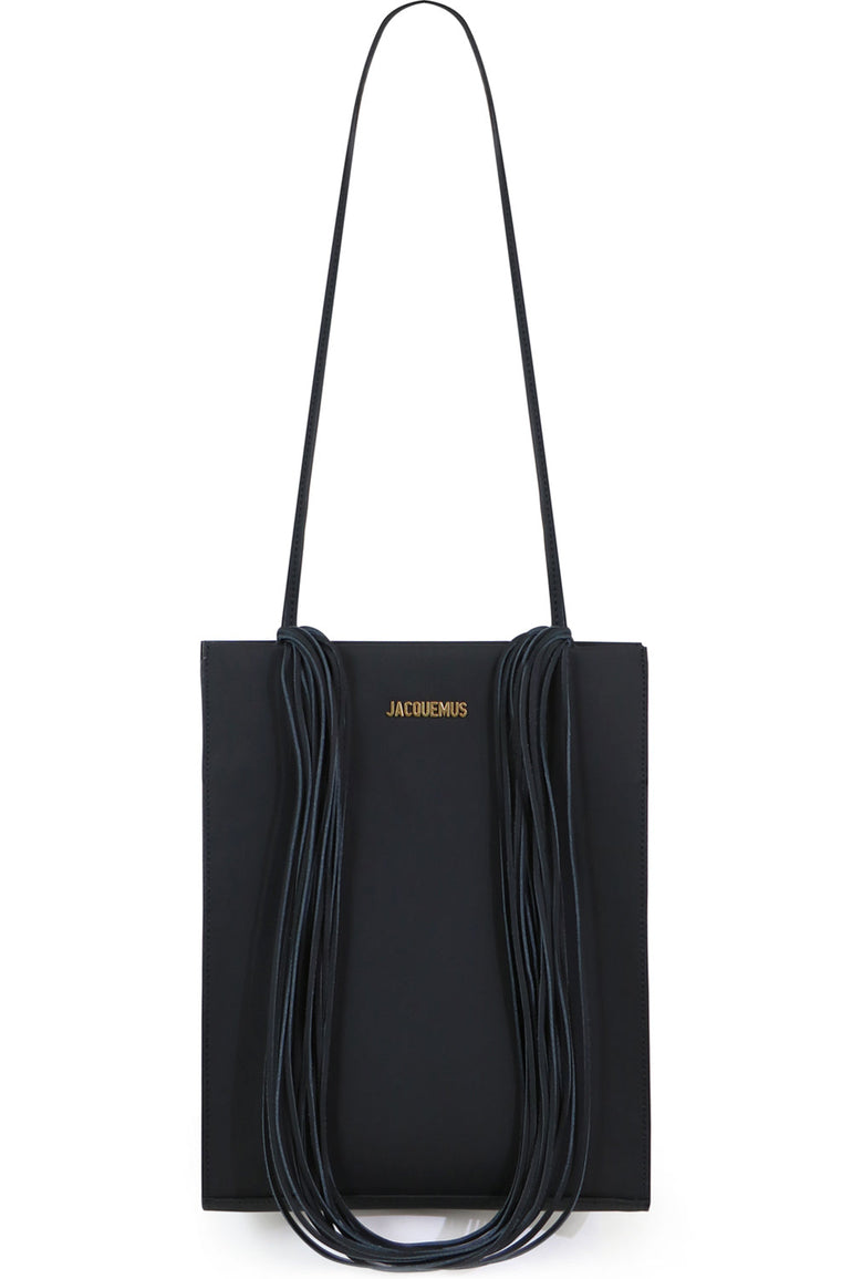 JACQUEMUS BAGS BLACK LE A4 TOTE BAG BLACK