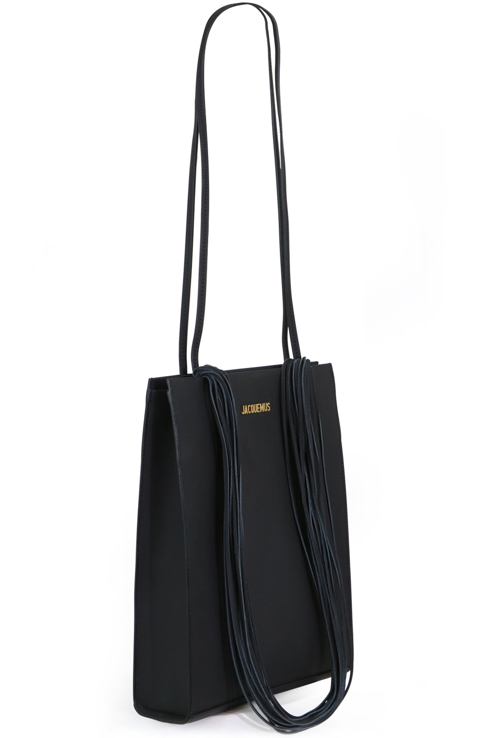 JACQUEMUS BAGS BLACK LE A4 TOTE BAG BLACK