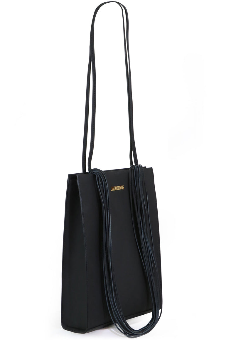 JACQUEMUS BAGS BLACK LE A4 TOTE BAG BLACK