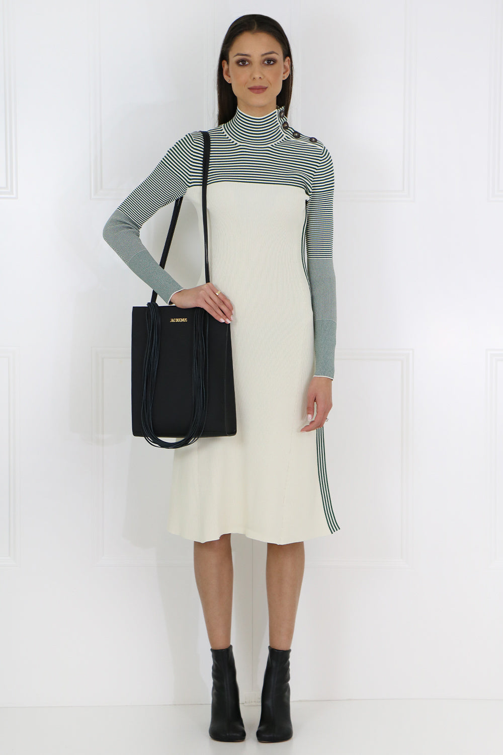 JACQUEMUS BAGS BLACK LE A4 TOTE BAG BLACK