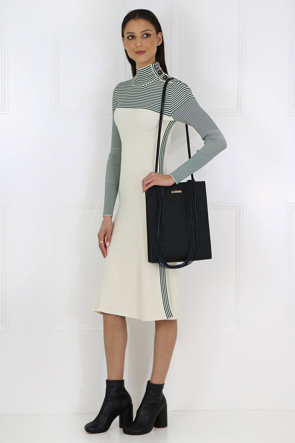 JACQUEMUS BAGS BLACK LE A4 TOTE BAG BLACK