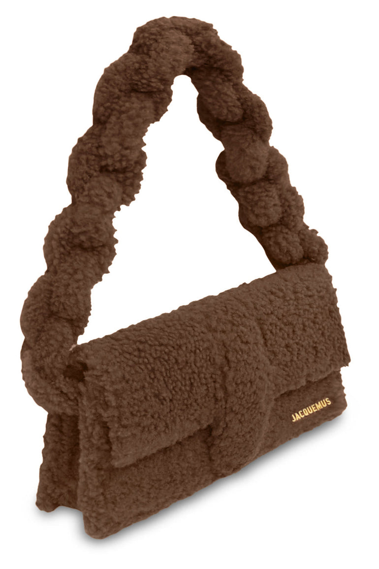 JACQUEMUS LE BAMBIDOU SHEARLING BAG BROWN NEW SEASON PARLOUR X