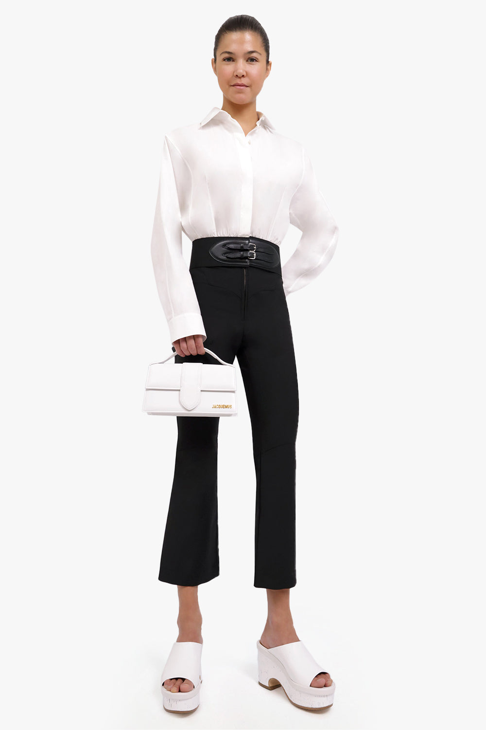 JACQUEMUS BAGS WHITE LE GRAND BAMBINO BAG | WHITE