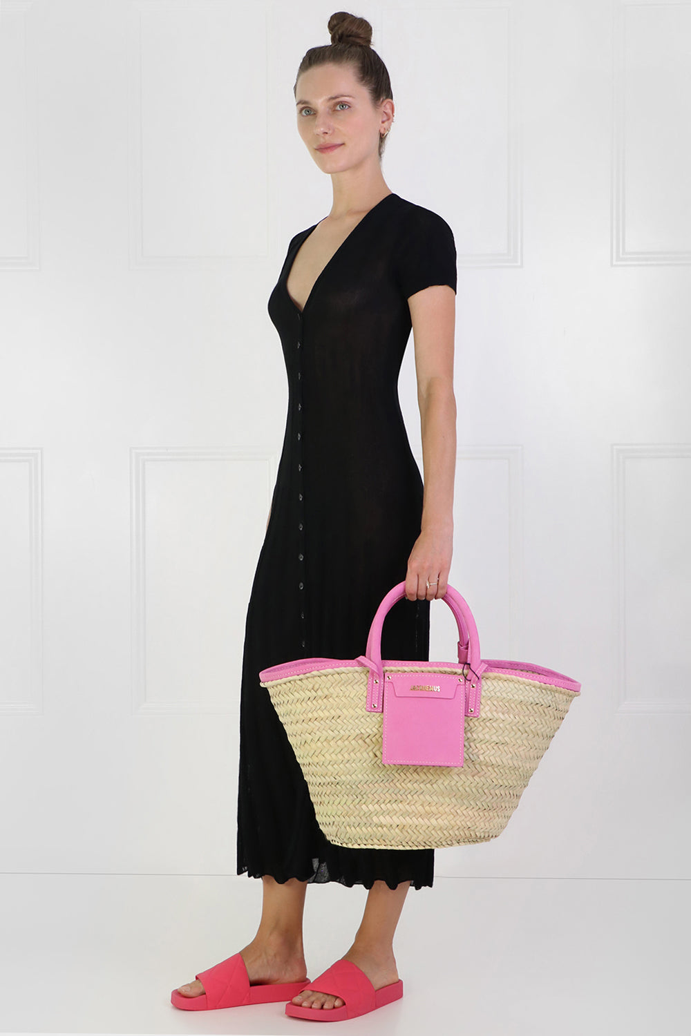 JACQUEMUS BAGS PINK LE PANIER SOLEIL BASKET BAG PINK