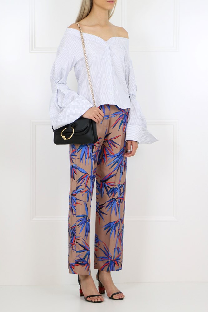 JACQUEMUS RTW BARE SHOULDER BLOUSE WHITE/BLUE