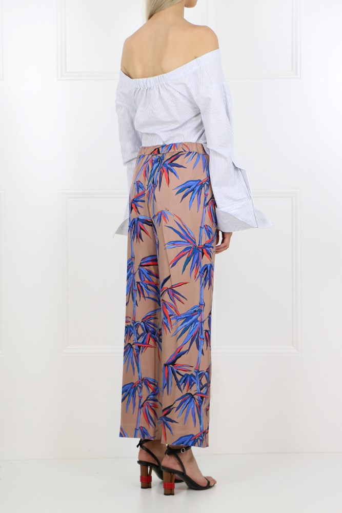 JACQUEMUS RTW BARE SHOULDER BLOUSE WHITE/BLUE