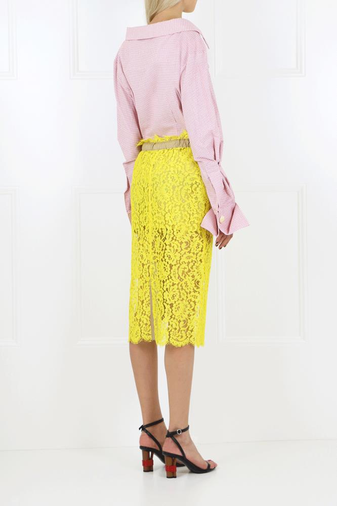 JACQUEMUS RTW BEAUDUC BLOUSE RED CHECK