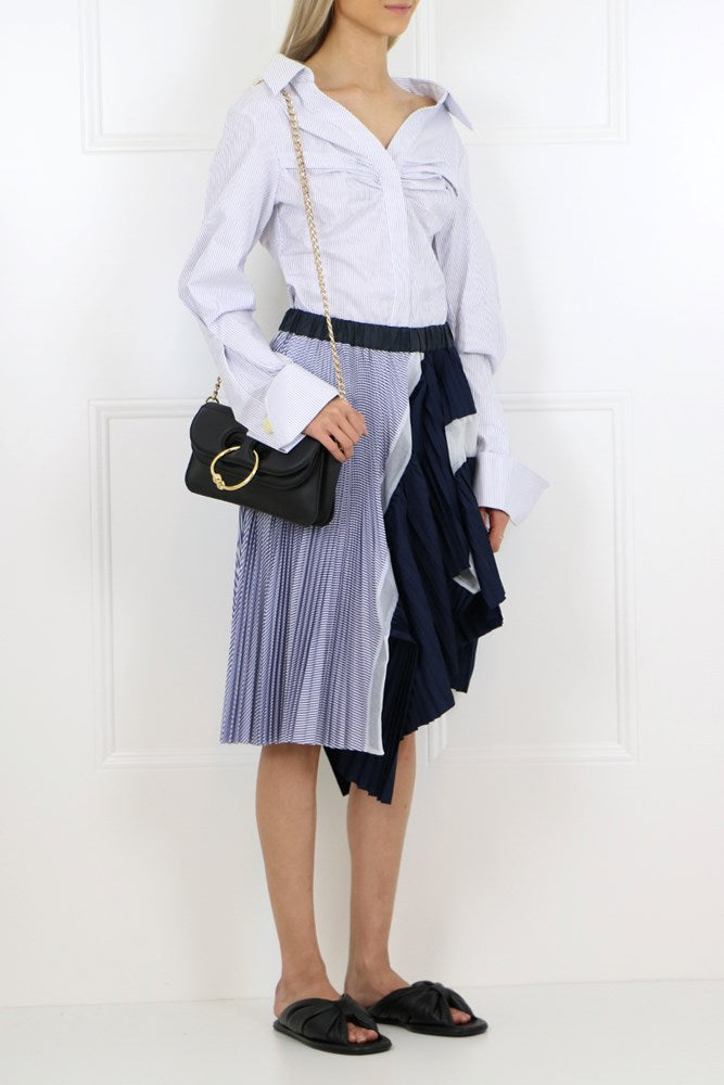JACQUEMUS RTW BEAUDUC BLOUSE WHITE/BLUE