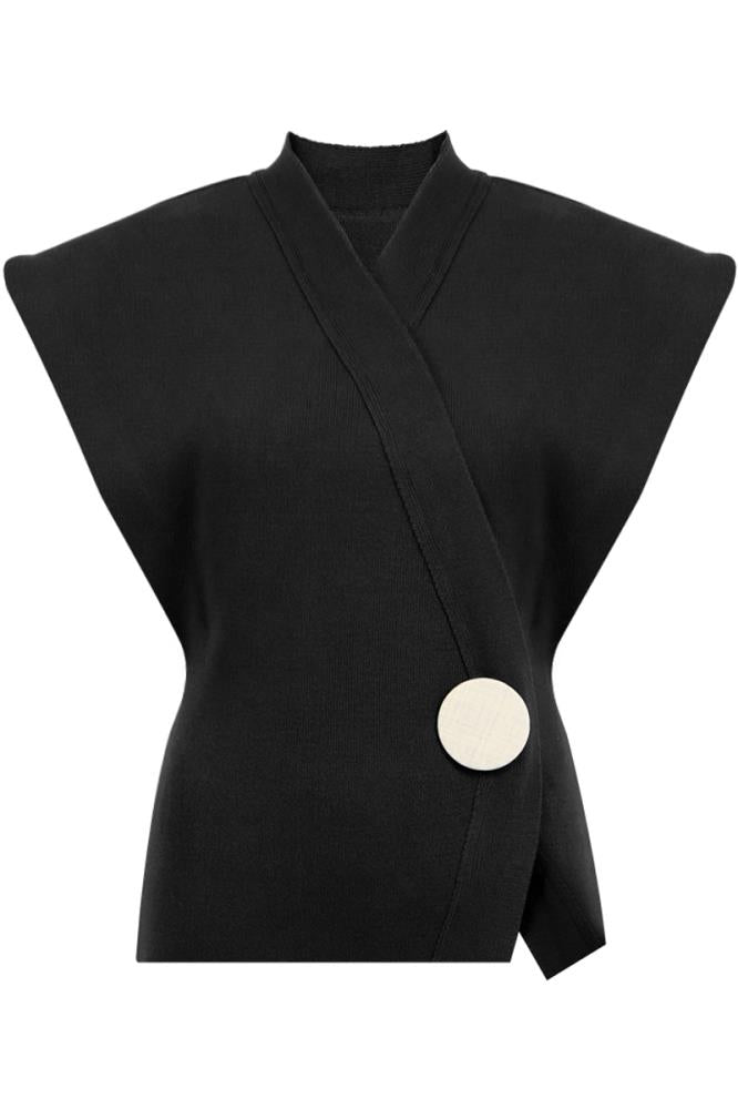 JACQUEMUS RTW BLACK / FR34 CARDIGAN TOP BLACK