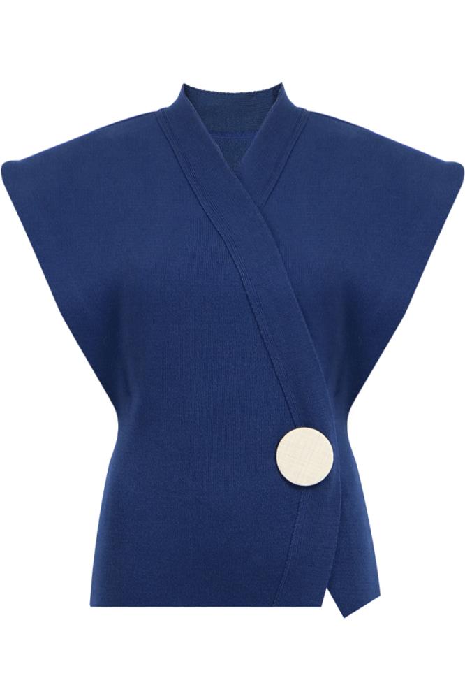 JACQUEMUS RTW BLUE / FR34 CARDIGAN TOP NAVY