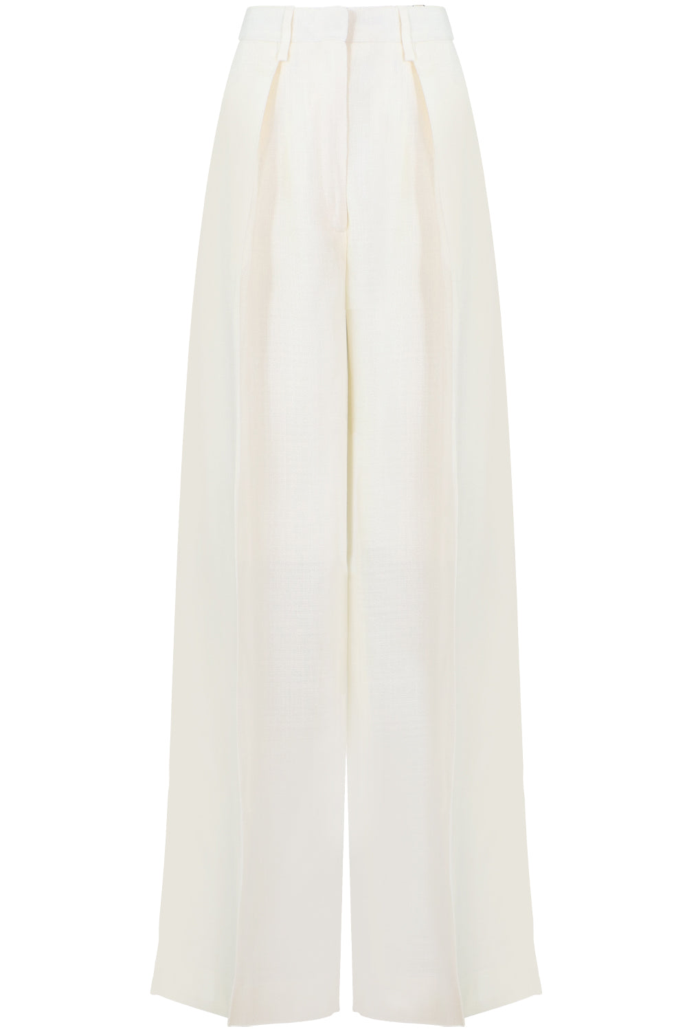 JACQUEMUS RTW CARINI WIDE LEG PANTS OFF WHITE