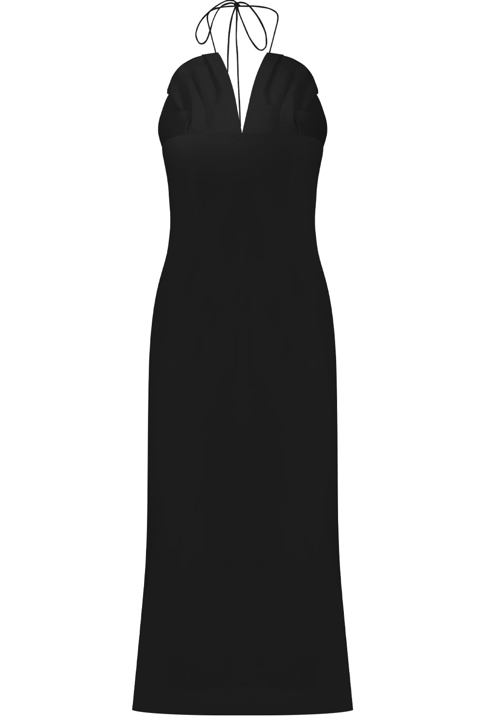 JACQUEMUS RTW LA BAMBINO MIDI DRESS BLACK
