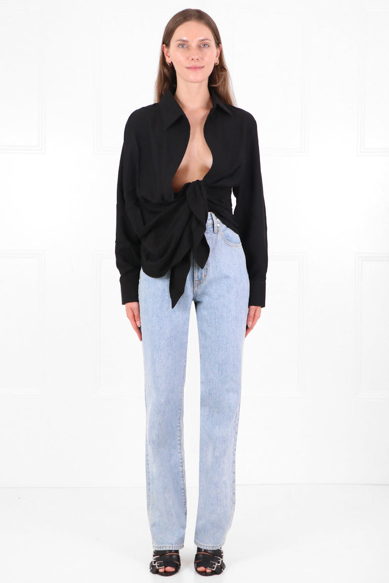 JACQUEMUS RTW LA CHEMISE BAHIA L/S BLACK