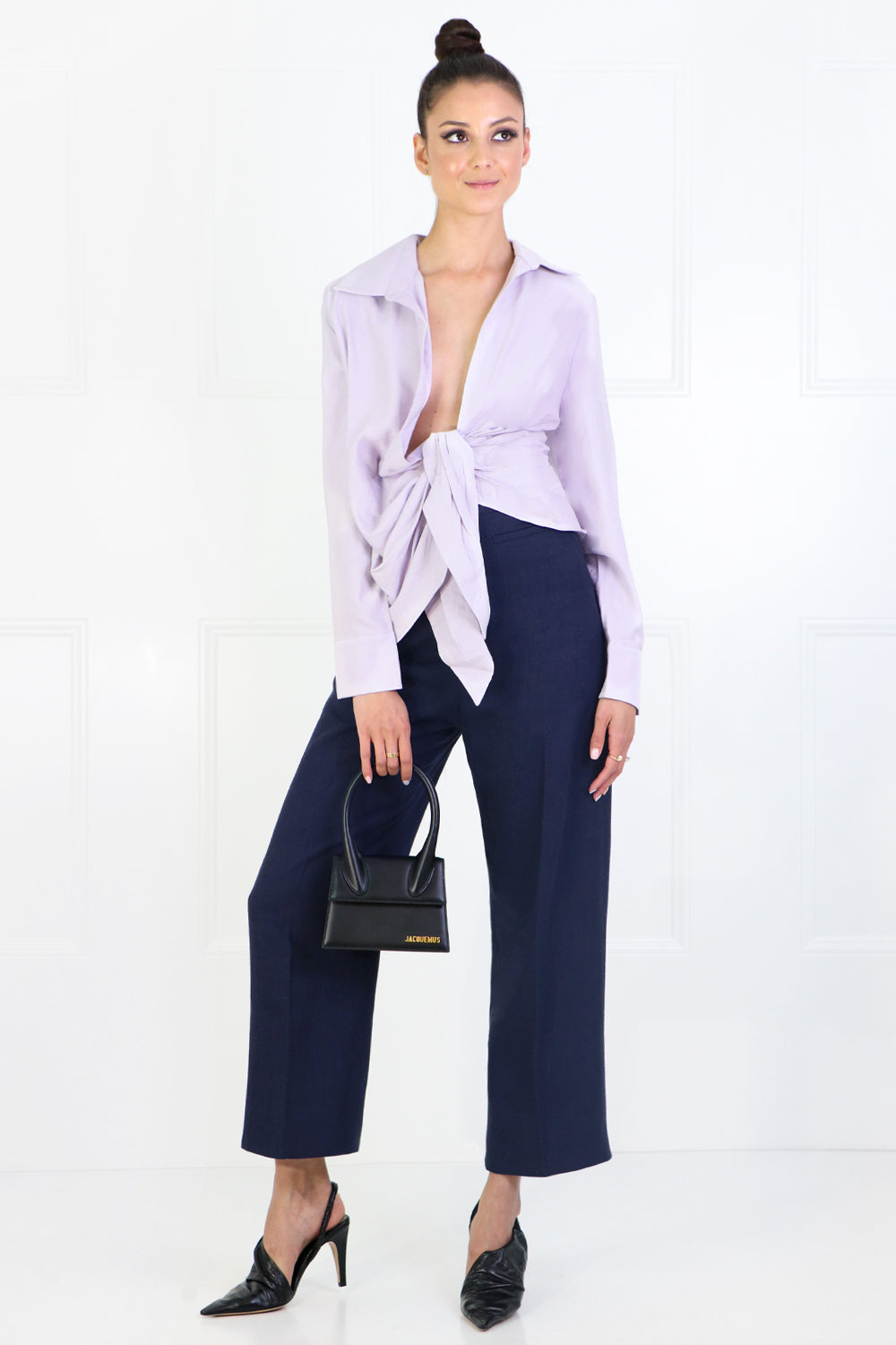 JACQUEMUS RTW LA CHEMISE BAHIA LILAC