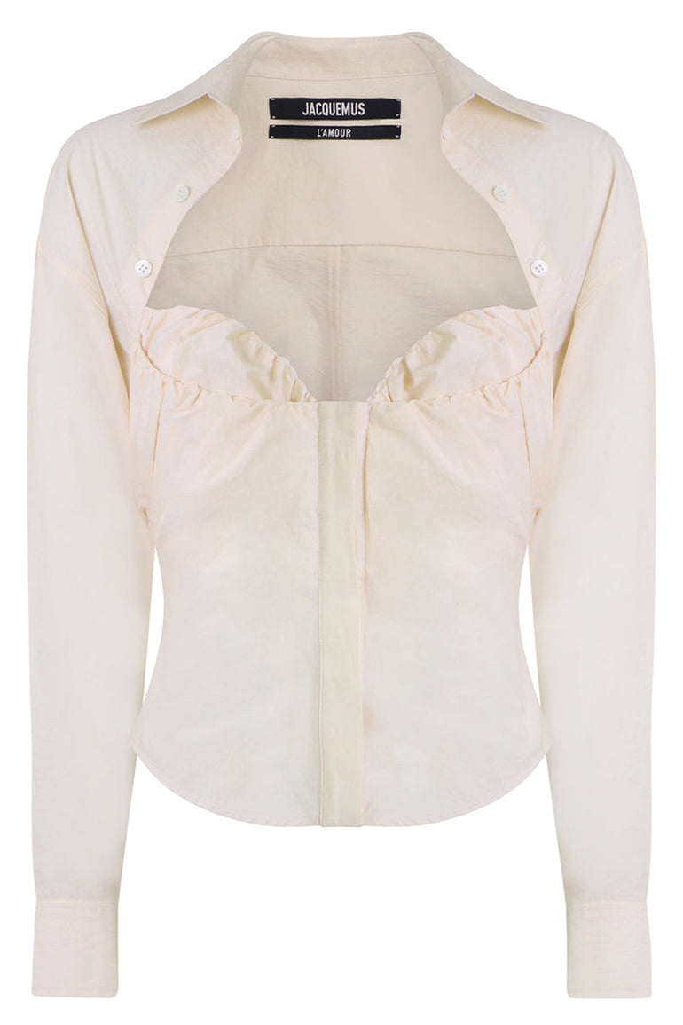 JACQUEMUS RTW LA CHEMISE TOVALLO L/S OFF WHITE