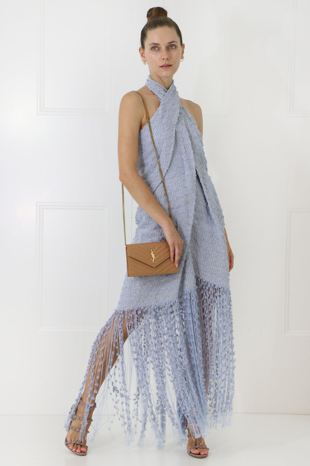 JACQUEMUS RTW LA CORTESE FRINGE DRESS BLUE