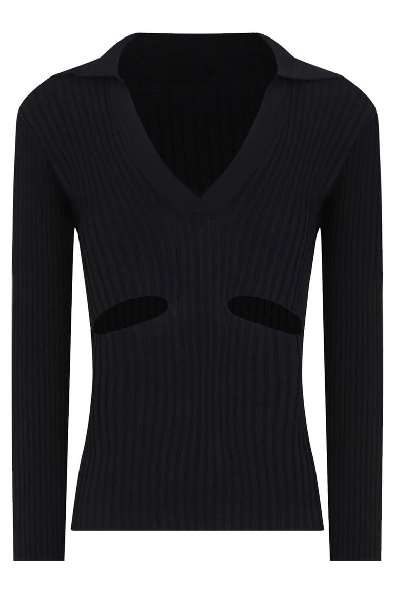 JACQUEMUS RTW LA MAILLE ASCO KNIT | BLACK