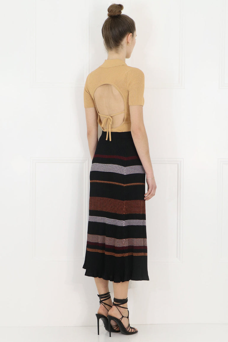 JACQUEMUS RTW LA MAILLE POLO KNIT TOP S/S DARK YELLOW