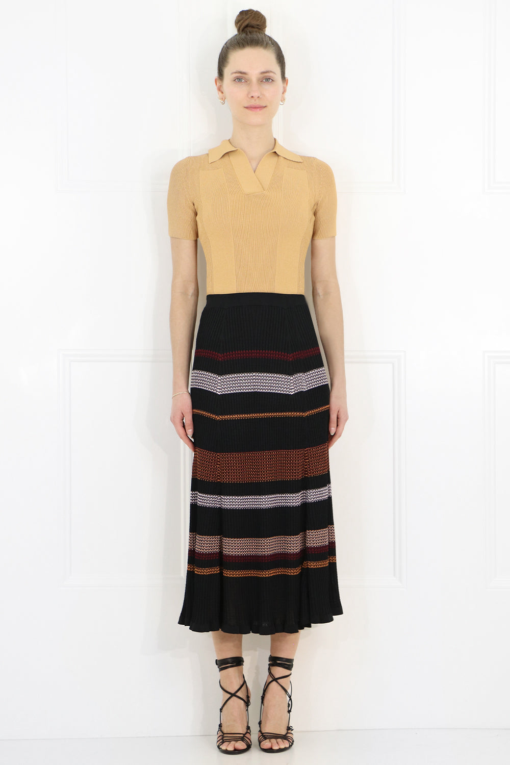 JACQUEMUS RTW LA MAILLE POLO KNIT TOP S/S DARK YELLOW