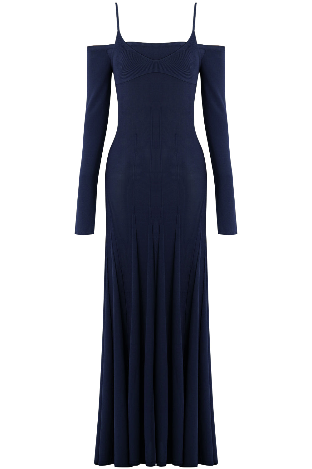JACQUEMUS RTW LA MAILLE VALENSOLE KNIT DRESS L/S NAVY