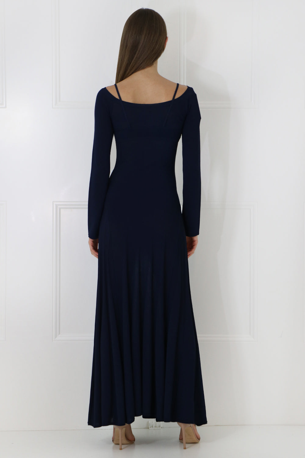 JACQUEMUS RTW LA MAILLE VALENSOLE KNIT DRESS L/S NAVY
