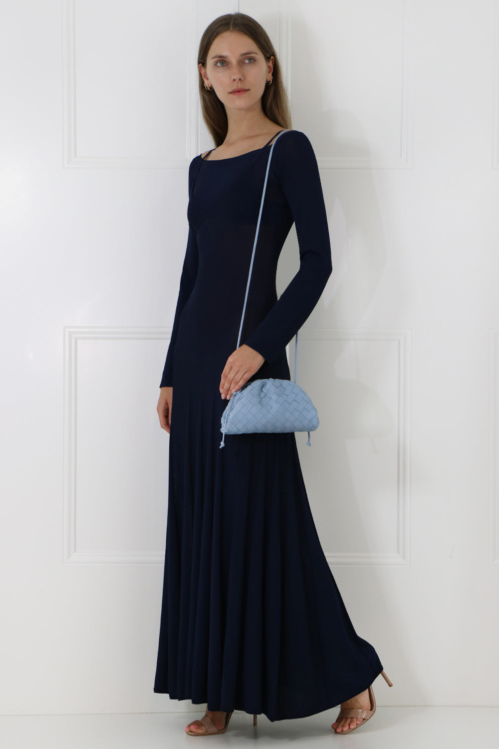 JACQUEMUS RTW LA MAILLE VALENSOLE KNIT DRESS L/S NAVY