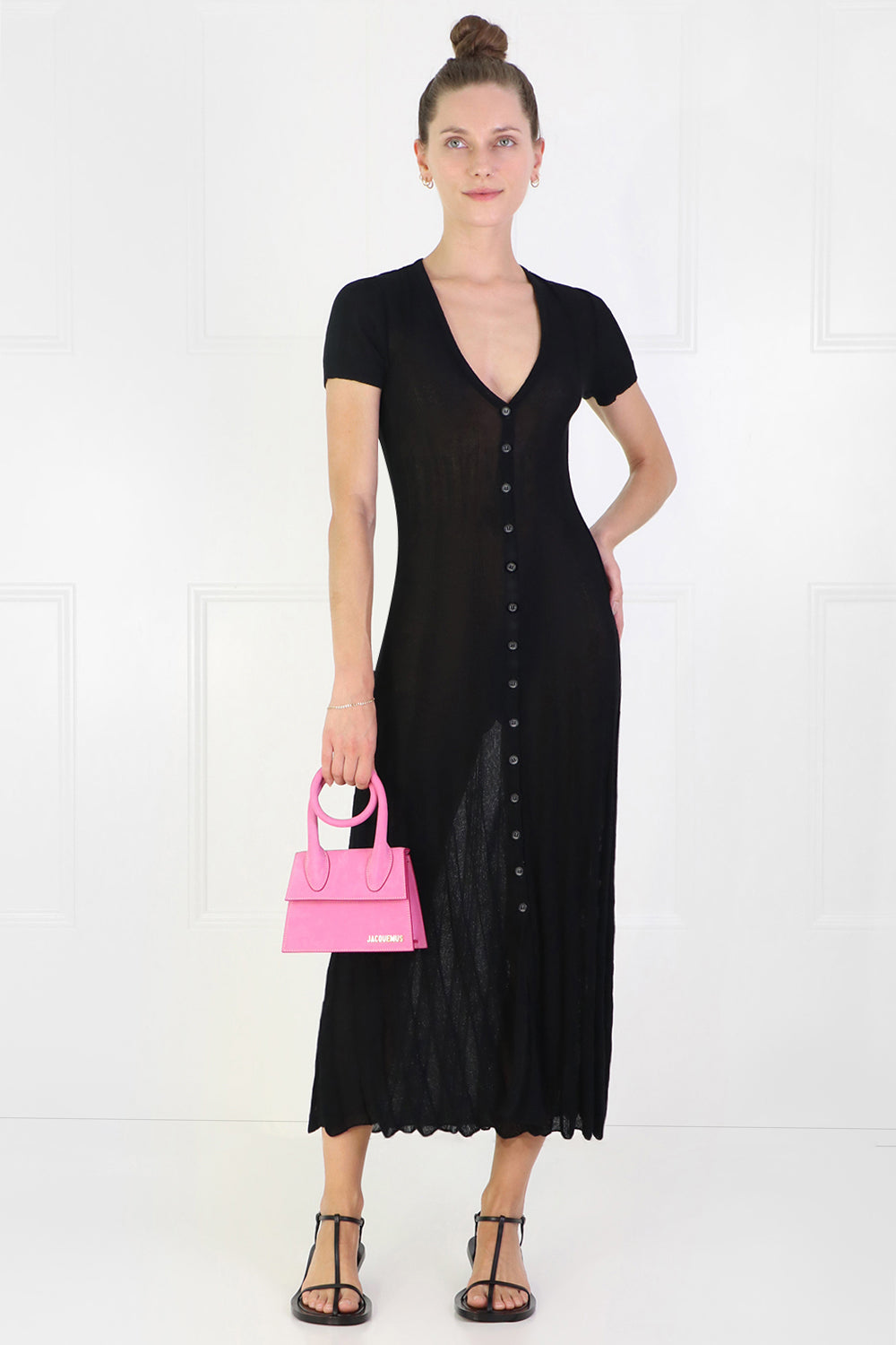 JACQUEMUS RTW LA ROBE CARDIGAN S/S BLACK