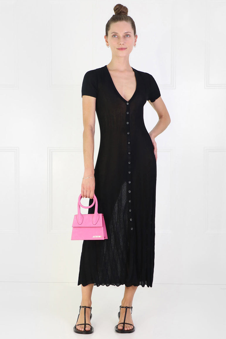 JACQUEMUS RTW LA ROBE CARDIGAN S/S BLACK