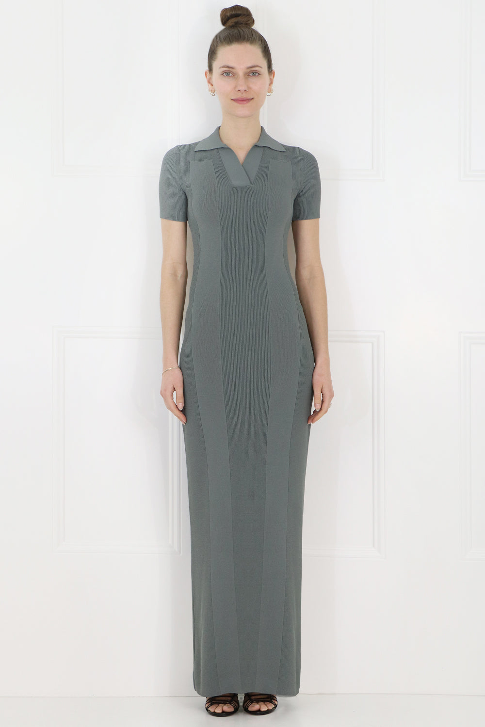 JACQUEMUS RTW LA ROBE MAILLE POLO KNIT DRESS S/S GREEN