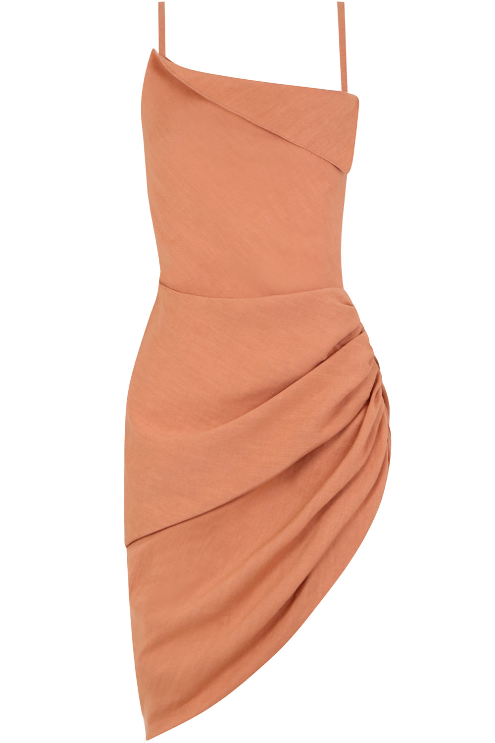 JACQUEMUS RTW LA ROBE SAUDADE S/LESS TERRACOTTA