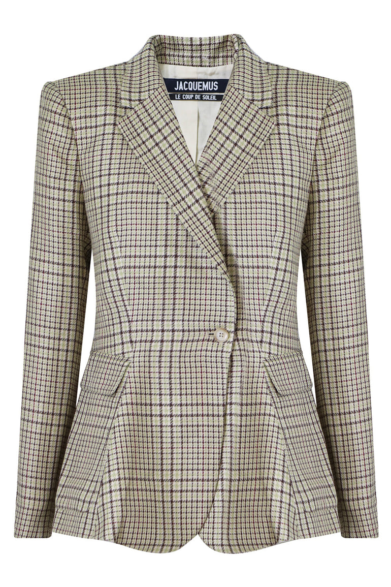 JACQUEMUS RTW LA VESTE QUI VOLE GREEN CHECK