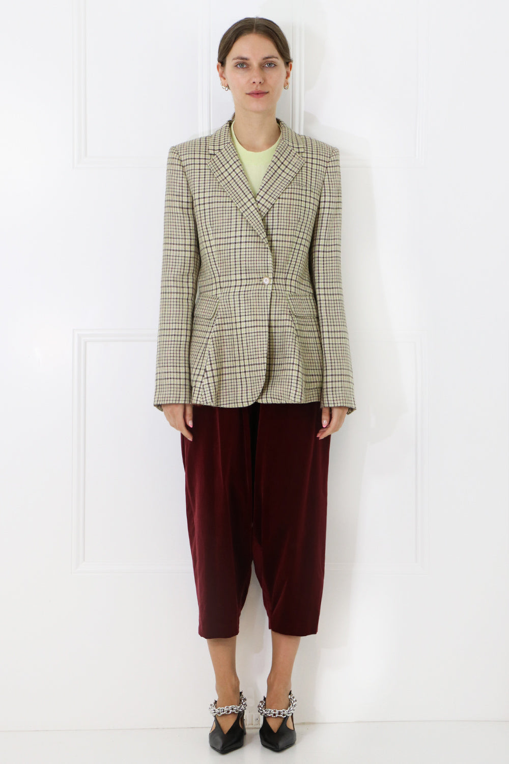 JACQUEMUS RTW LA VESTE QUI VOLE GREEN CHECK