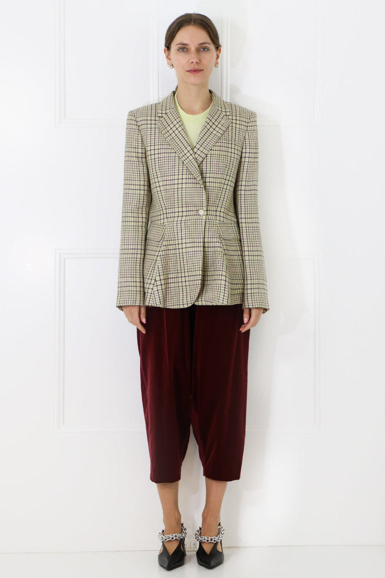 JACQUEMUS RTW LA VESTE QUI VOLE GREEN CHECK