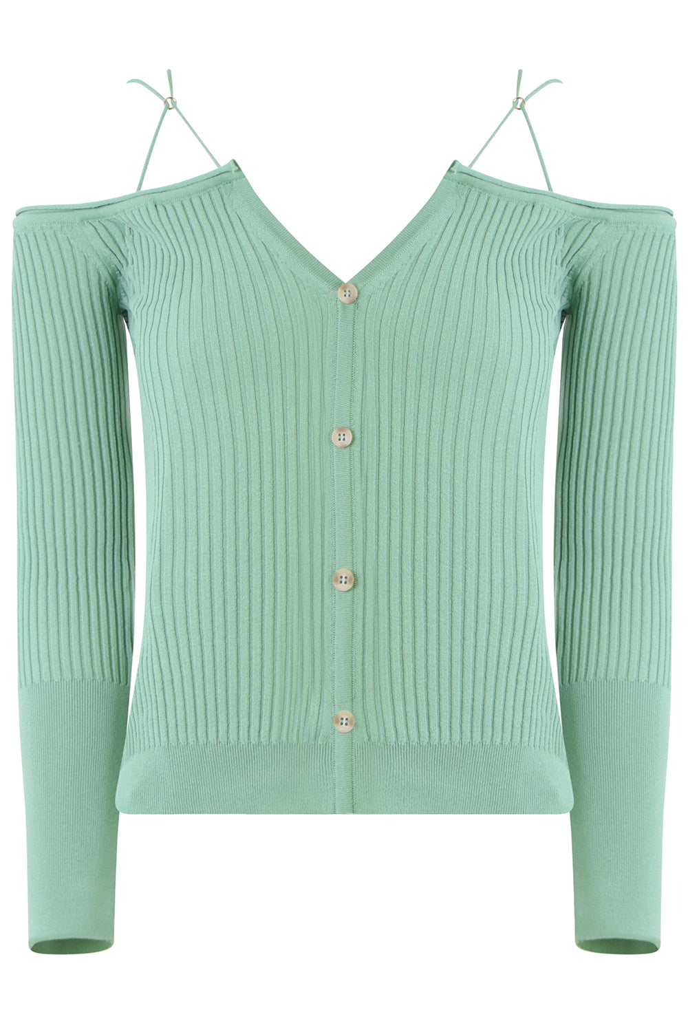 JACQUEMUS RTW LE CARDIGAN TORDU L/S GREEN