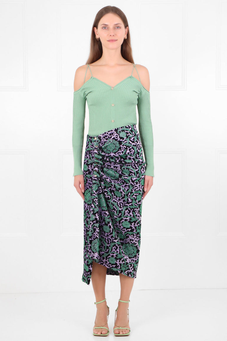 JACQUEMUS RTW LE CARDIGAN TORDU L/S GREEN