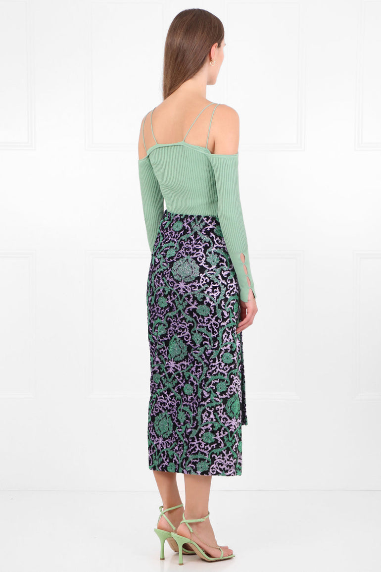 JACQUEMUS RTW LE CARDIGAN TORDU L/S GREEN