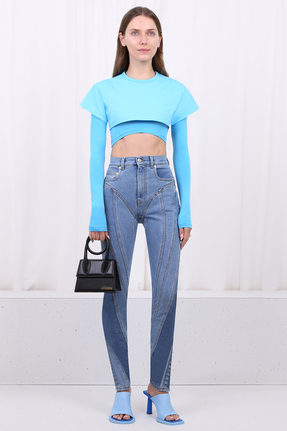 JACQUEMUS RTW LE DOUBLE TSHIRT TURQUOISE