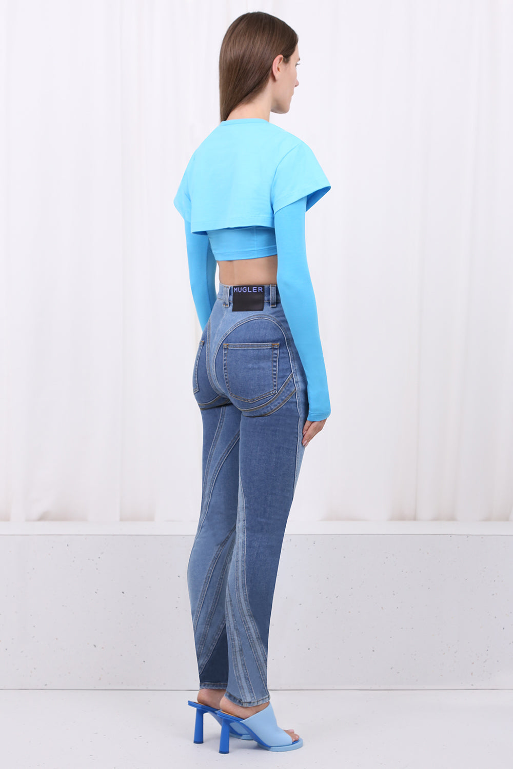 JACQUEMUS RTW LE DOUBLE TSHIRT TURQUOISE