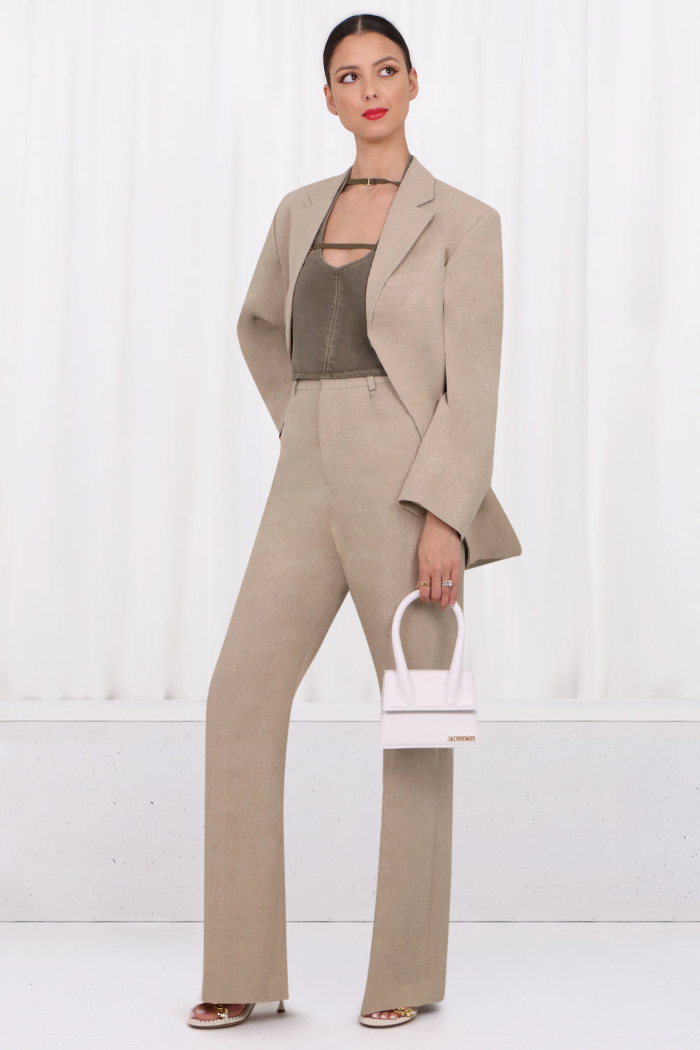 JACQUEMUS RTW LE HAUT PAPIER TOP | KHAKI