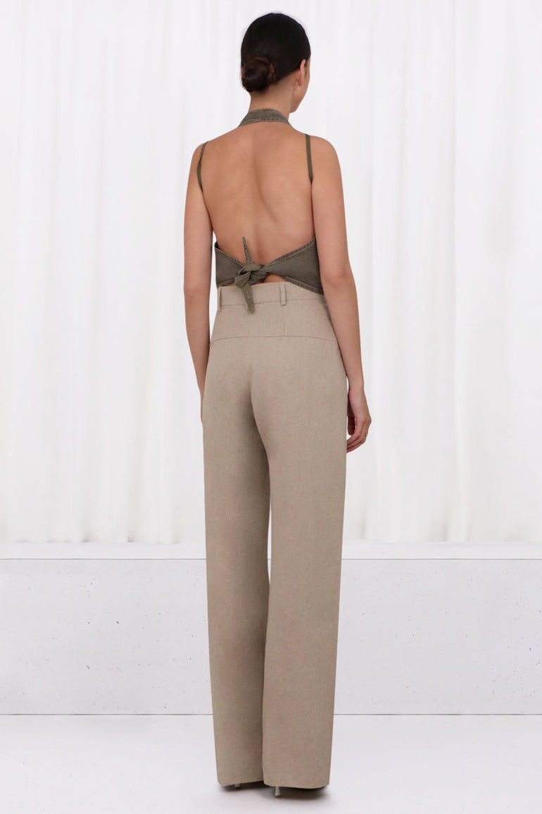 JACQUEMUS RTW LE HAUT PAPIER TOP | KHAKI